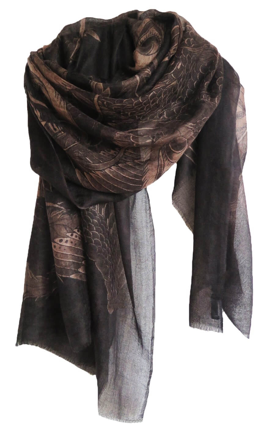 D/Luca Bird of Paradise Night Shades - Fine Cashmere Scarf